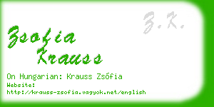 zsofia krauss business card